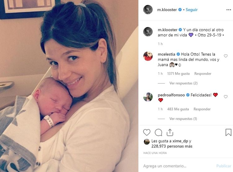 Marcela Kloosterboer fue mamá por segunda vez y presentó a su bebé con una tierna foto: "Y un día conocí al otro amor de mi vida"