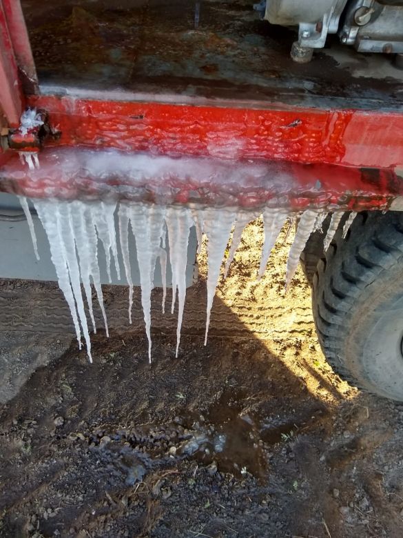 El martes amaneció con una helada negra 