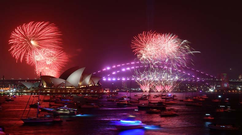 Año nuevo en el mundo