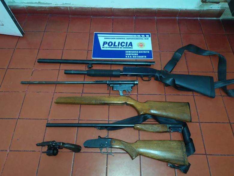 Secuestraron armas de un sujeto que amenazaba violentamente a una mujer