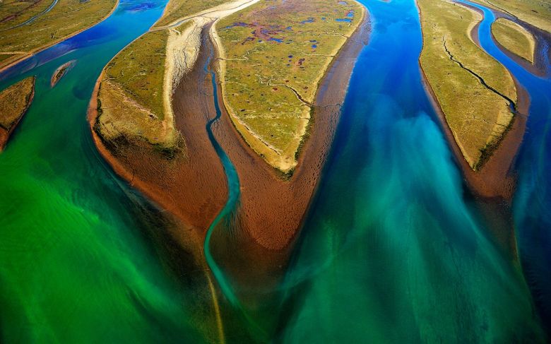 Las marismas del Odiel a vista de pájaro