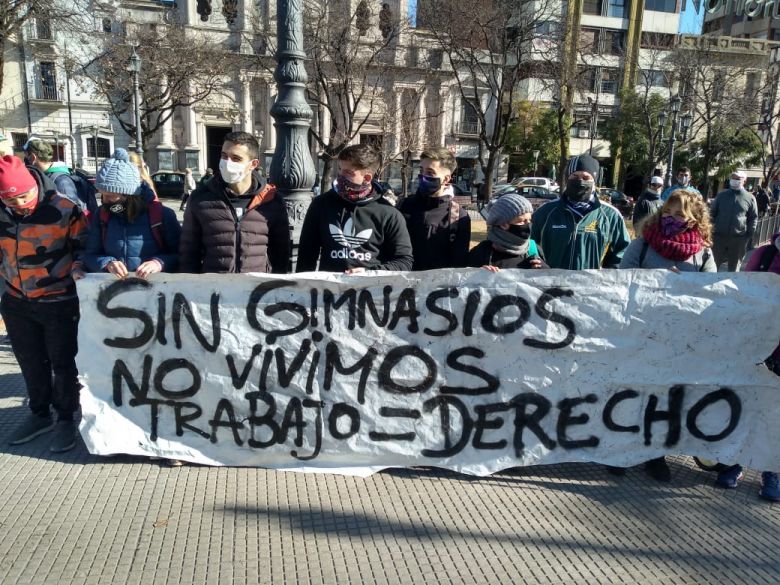 Propietarios de gimnasios se movilizaron una vez más por la reapertura