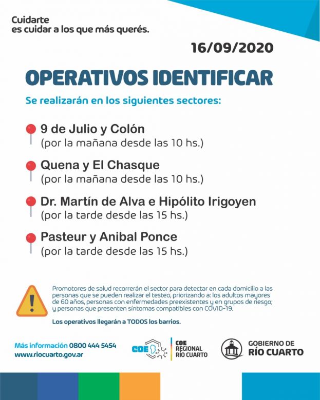 Operativo Identificar del 16 de Septiembre 