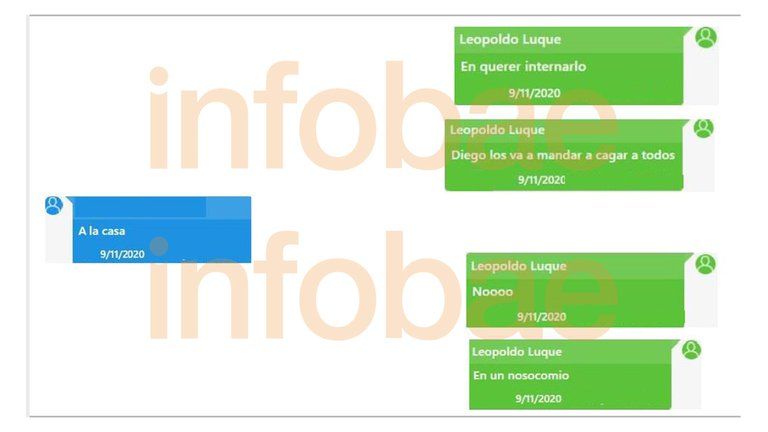 Los chats con los insultos de Luque a Jana y la grave alerta que ignoró una semana antes de la muerte de Maradona
