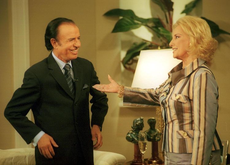 Carlos Saúl Menem, un admirador de la farándula