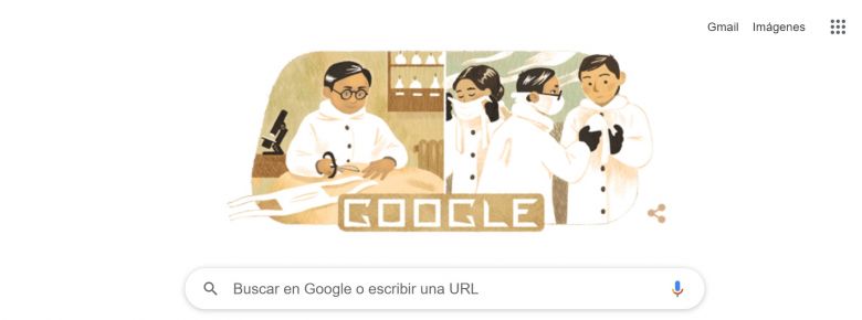 El doodle de Google de hoy recuerda el nacimiento del médico Wu Lien-teh, el creador del barbijo