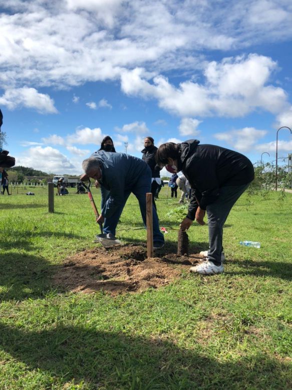 Más de 250 voluntarios participaron de la plantación de mil árboles en la costa sur del río