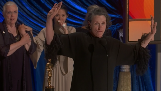 Frances McDormand y Anthony Hopkins ganaron como mejor actriz y actor en los Oscar 