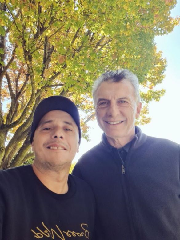 Finalmente El Dipy se sacó una foto con Mauricio Macri: “Hasta pegué almuerzo”