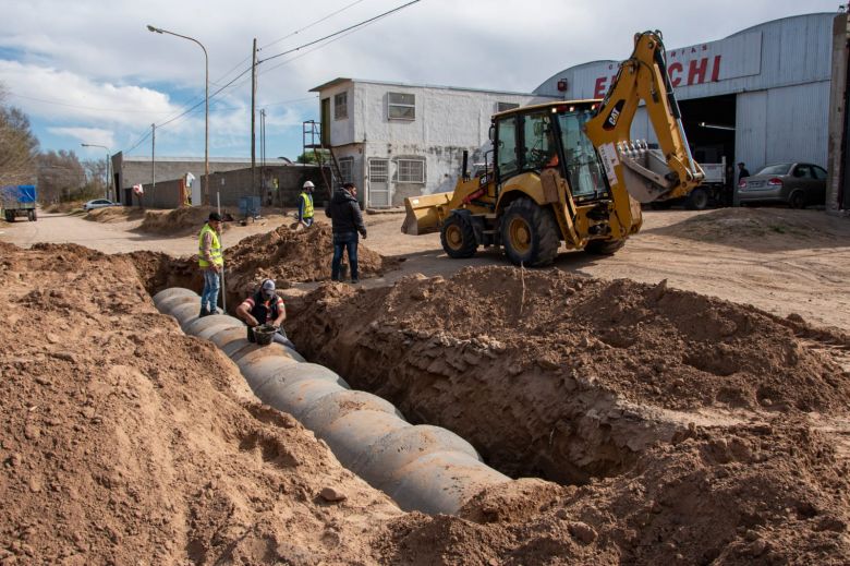 Los desagües del sur superaron el 40% de avance de obra