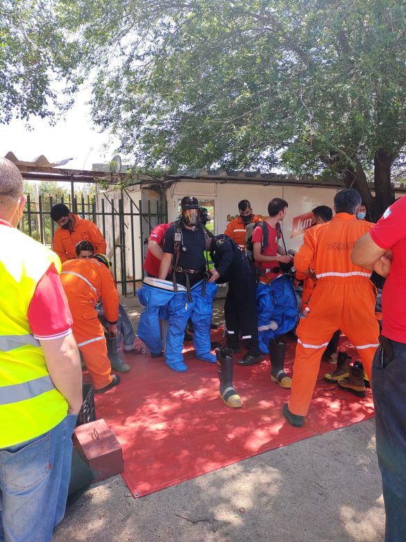 Bomberos participaron de una capacitación en manejo de siniestros de materiales químicos