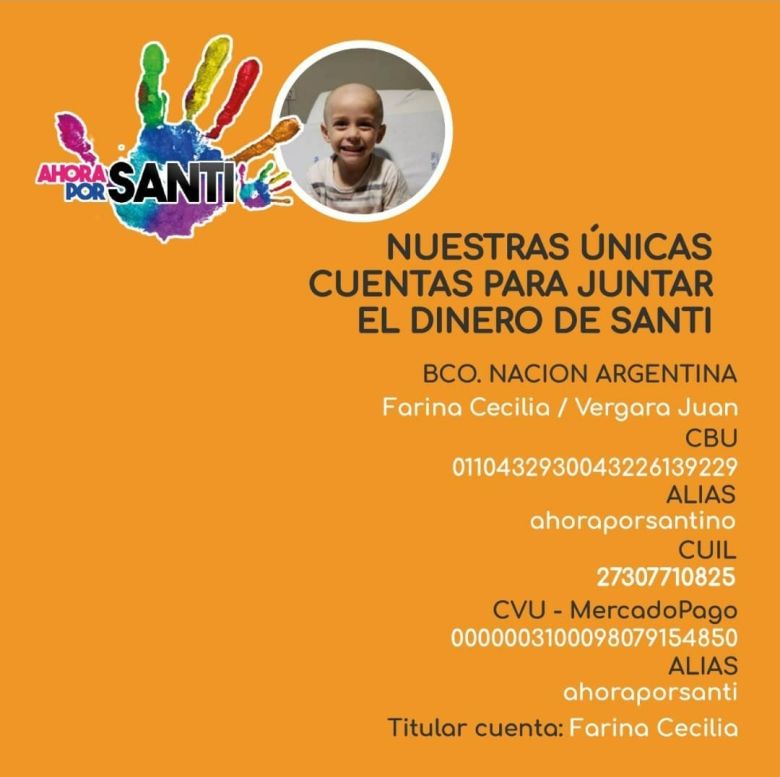 Nueva campaña para ayudar a Santi en este fin de año