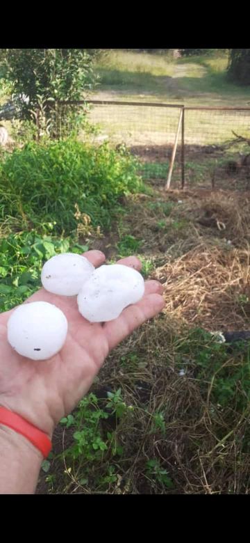 Otra fuerte granizada afectó por segundo día a Alpa Corral