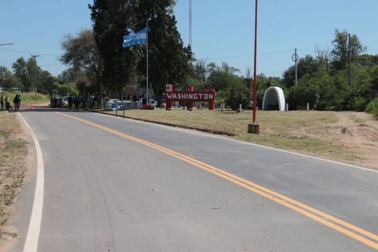 El gobernador Schiaretti inauguró la pavimentación del acceso a Washington