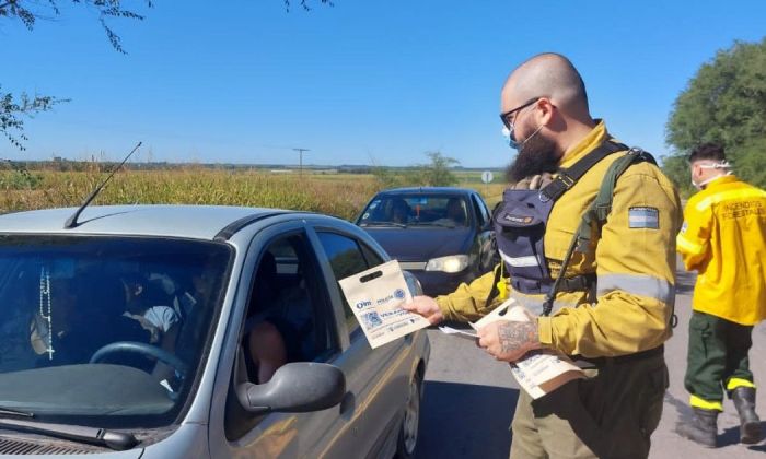 Día del Brigadista Forestal: concientización ambiental y recuperación de señales viales en El Esquinazo