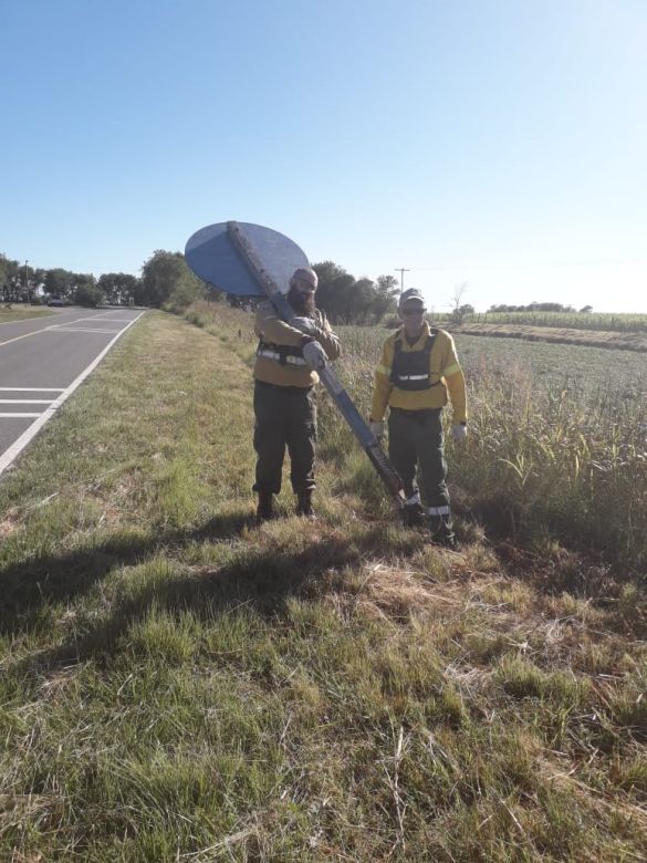 Día del Brigadista Forestal: concientización ambiental y recuperación de señales viales en El Esquinazo