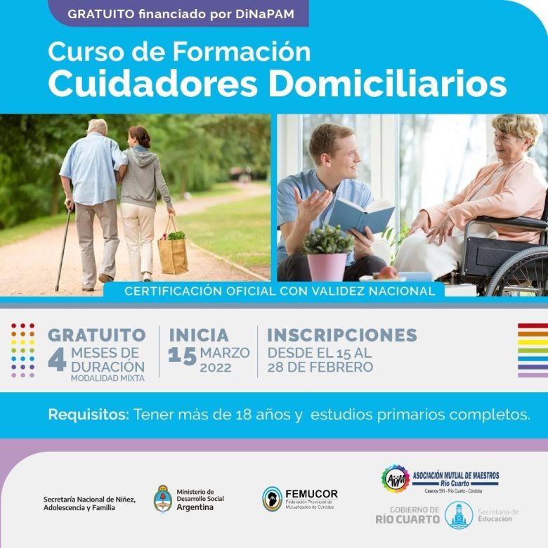 Dictarán un curso de formación para Cuidadores Domiciliarios