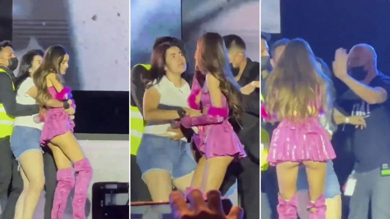 La inesperada reacción de Tini Stoessel al ser sorprendida por una fan que se subió al escenario