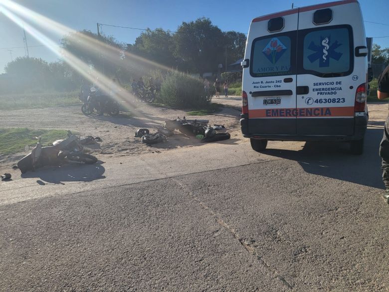 Colisionaron dos motos en la Circunvalación Oeste de Río Cuarto