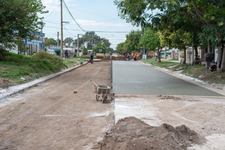 Plan de Pavimentación: avanza la obra de calle Cuba en Banda Norte