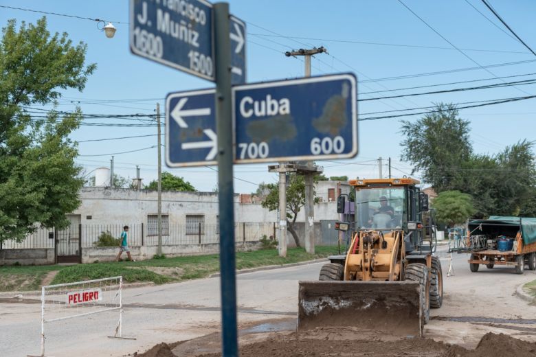 Plan de Pavimentación: avanza la obra de calle Cuba en Banda Norte