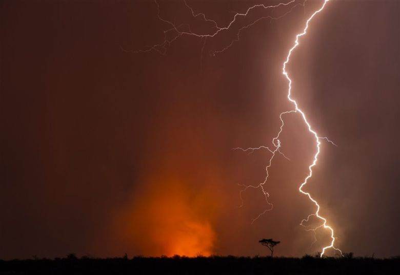 Descarga en el Kalahari