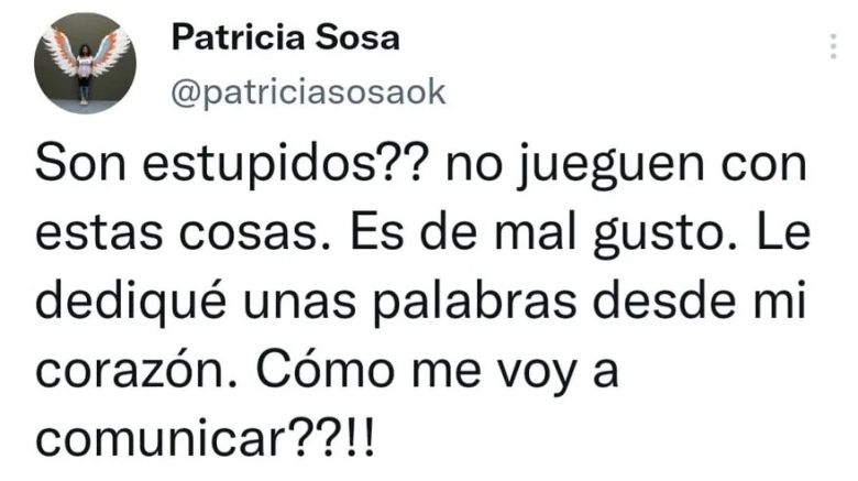 El furioso descargo de Patricia Sosa en las redes tras su comentario sobre la muerte de Gerardo Rozín