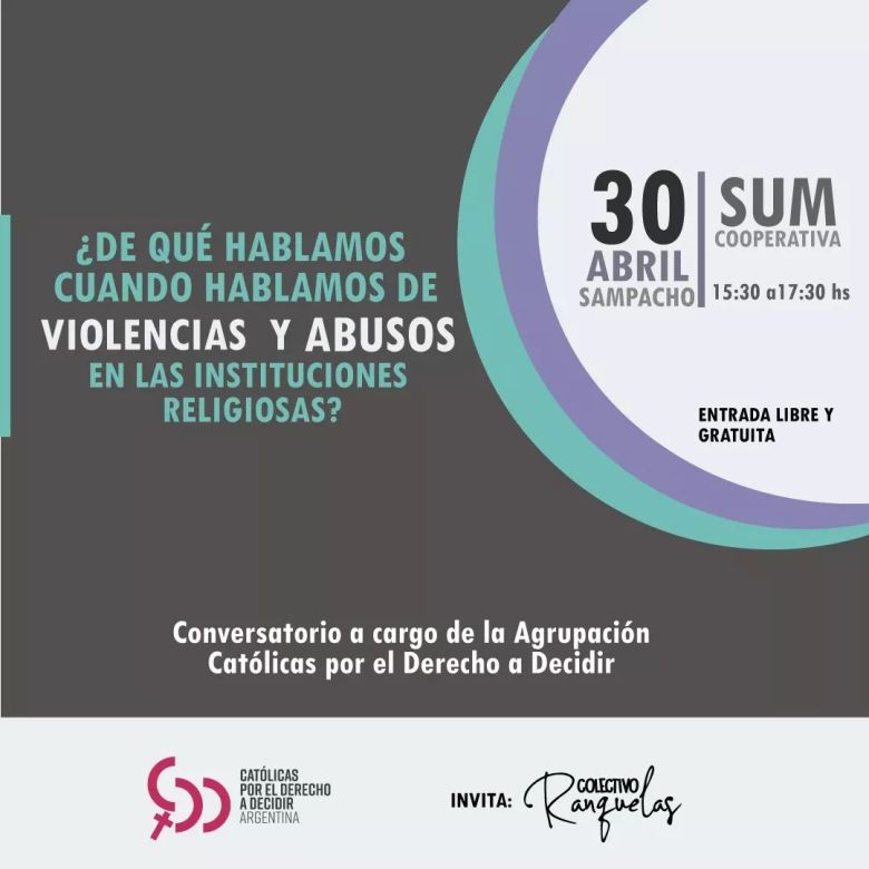 Realizarán un conservatorio para hablar sobre abusos y violencia en las instituciones religiosas 