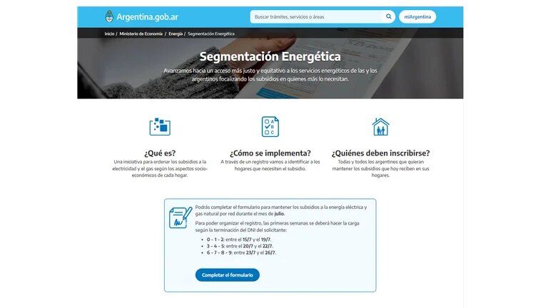 El formulario para mantener los subsidios en la luz y en el gas: qué datos hay que llenar