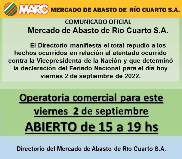 Mercado de Abasto abrirá desde las 15 a 19hs  