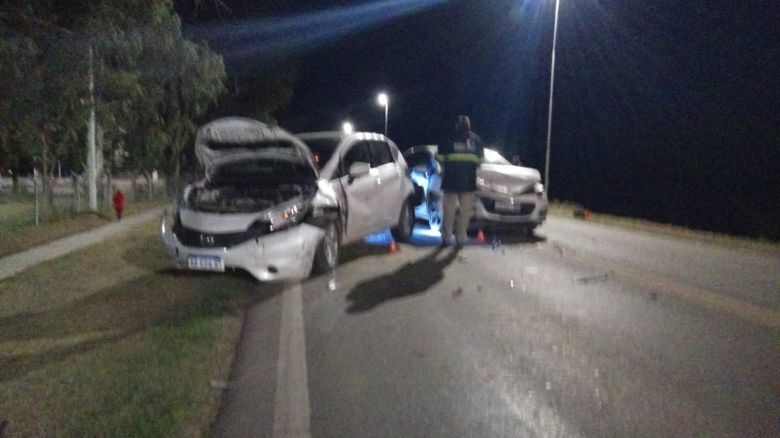 Seis personas resultaron heridas por un choque en cadena