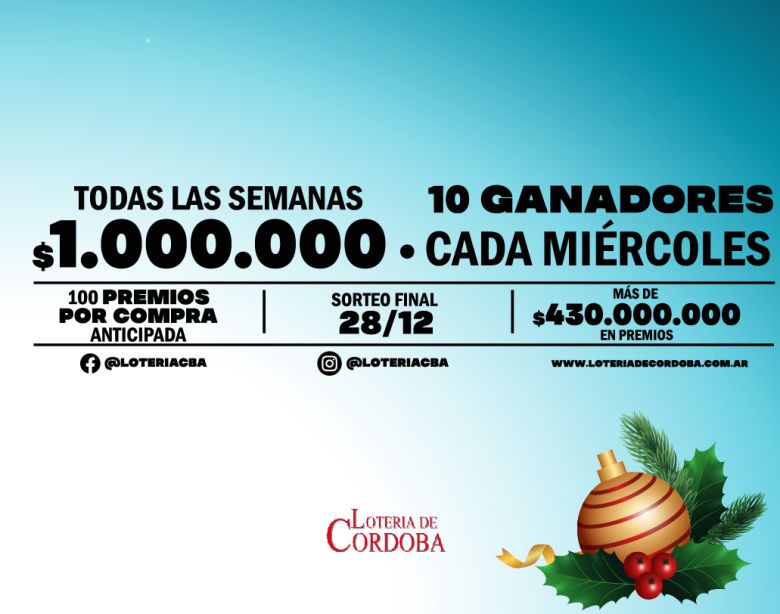 Se lanzó el Gordo de Navidad con un premio de 100 millones de pesos 