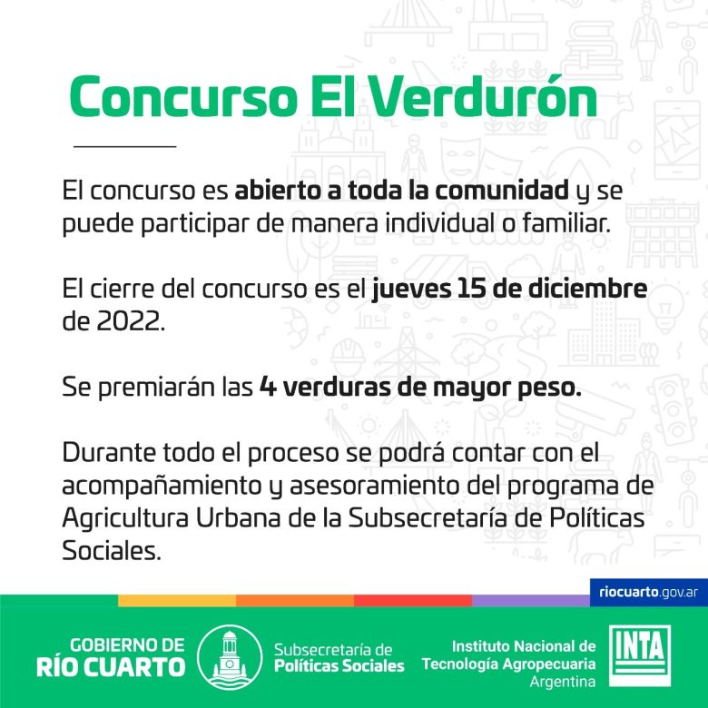 Se lanzó Verdurón: un concurso de verdura orgánica