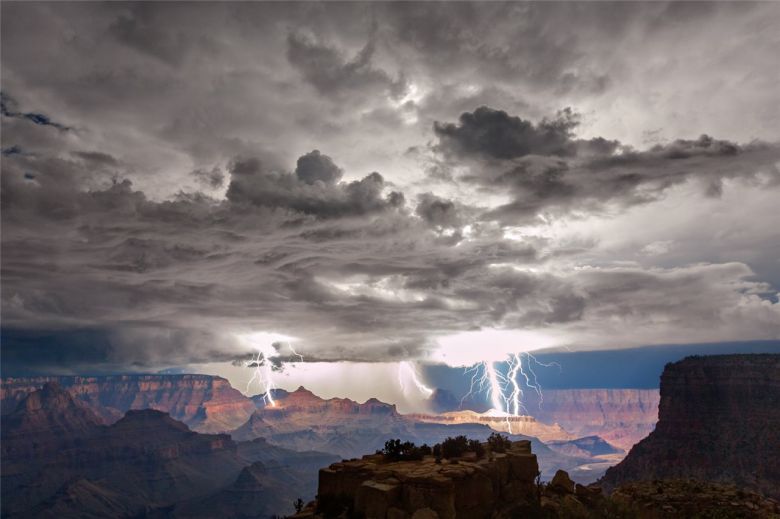 Tormenta en el Gran Cañón