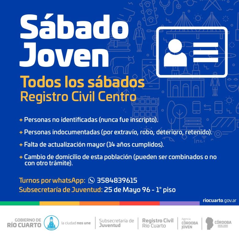 Continúan los operativos de documentación para adolescentes