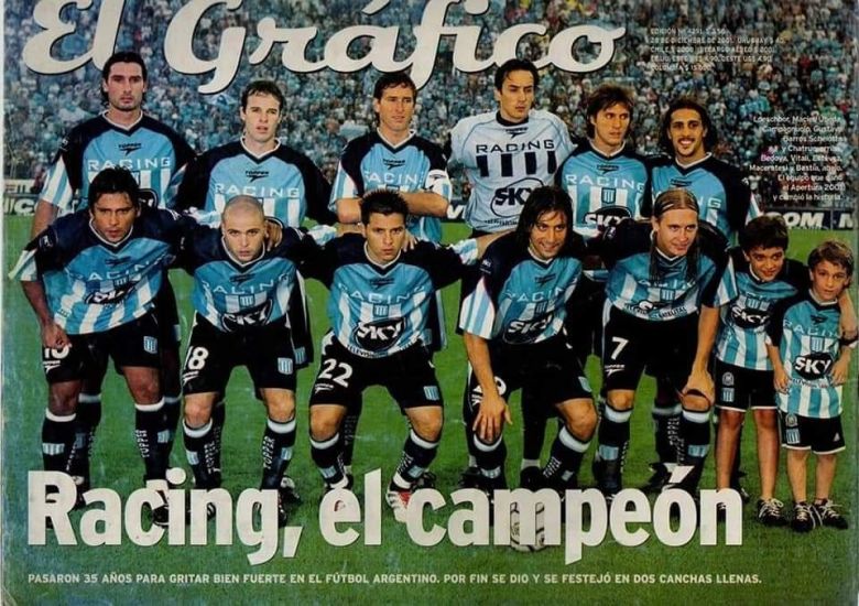 El 27 de diciembre del 2001 Racing Club de Avellaneda se consagró campeón del fútbol argentino 