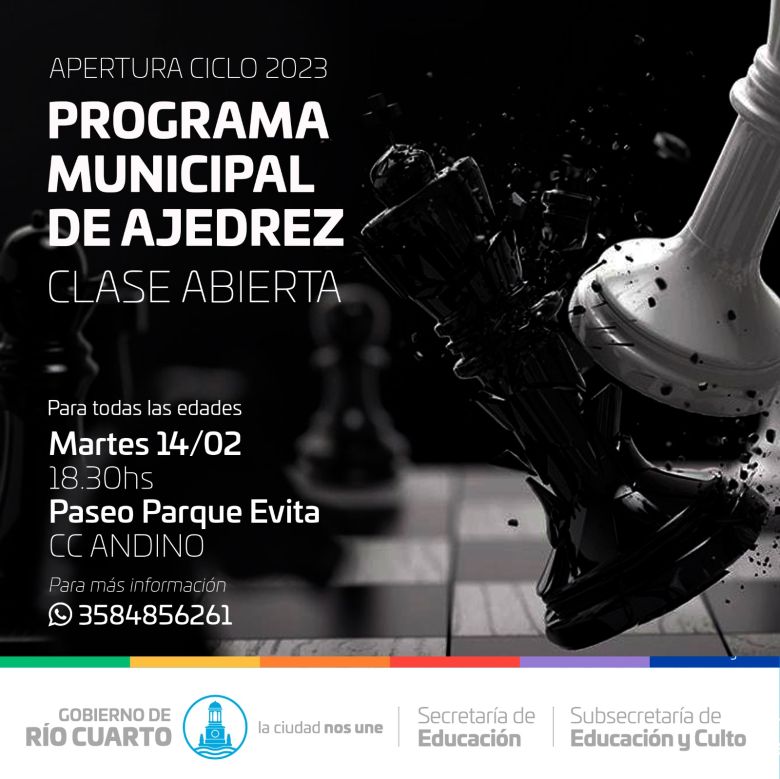 Programa Municipal de Ajedrez: con una clase abierta comienza el ciclo 2023