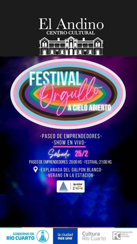 Llega el Festival Orgullo a Cielo Abierto con artistas locales reconocidos a nivel nacional e internacional