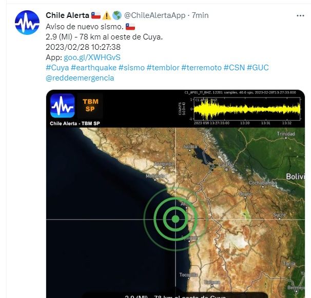 Se sintió un sismo leve en Córdoba