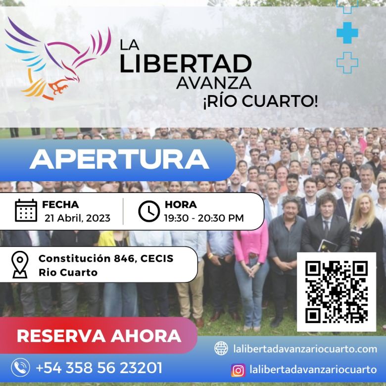 Libertarios se preparan para promover electoralmente a Milei en Río Cuarto