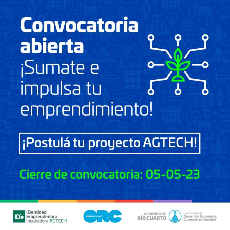 Incubación AgTech: se extiende la convocatoria hasta el 5 de mayo