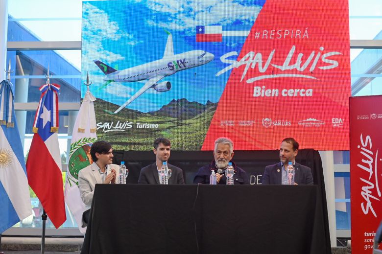 Anunciaron el primer vuelo internacional del Valle de Conlara a Santiago de Chile