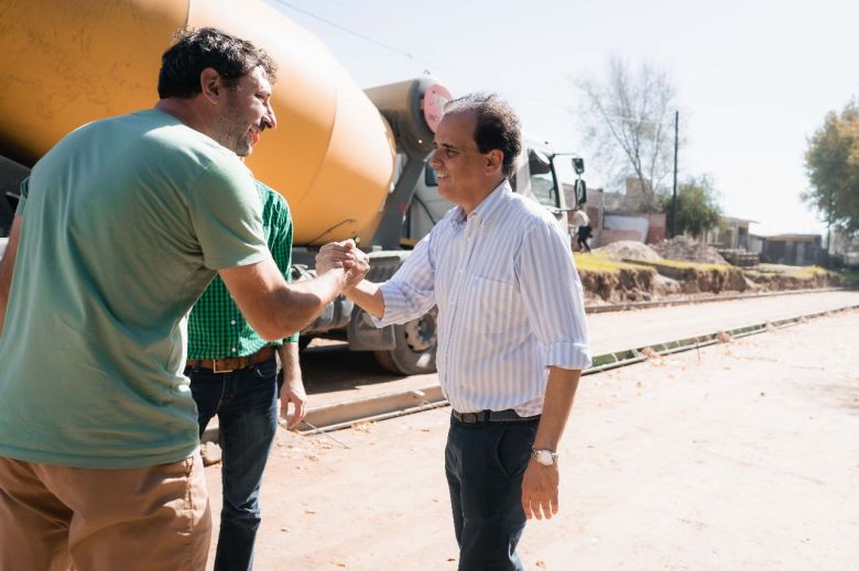 Avanzan los trabajos de pavimentación en el sur de la ciudad