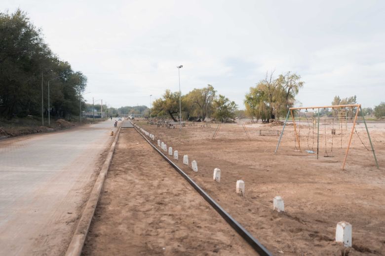 Avanza la construcción de la ciclovía en la Costanera Norte