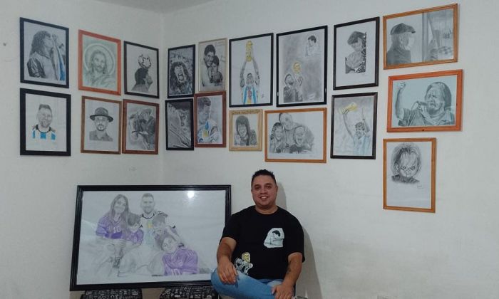 Cómo surgió el espectacular dibujo que inmortalizó a Rodrigo en honor a sus 50 años