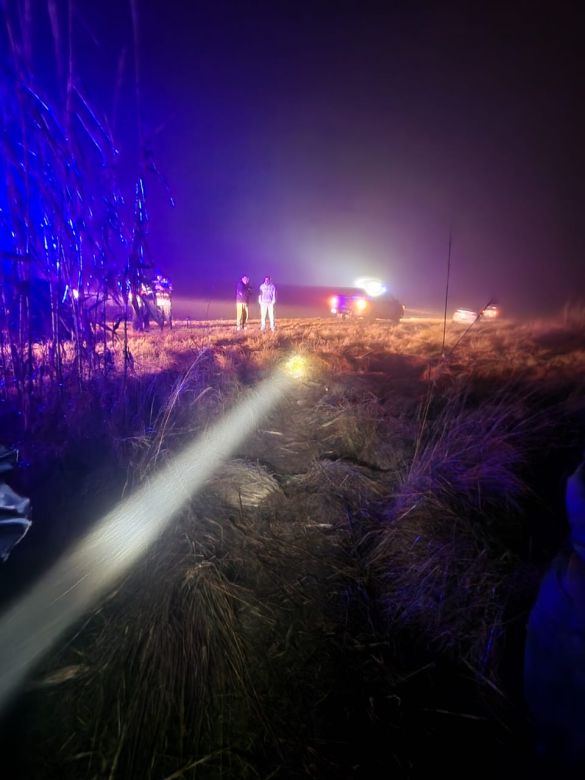 Otro accidente se registró sobre ruta 35: un auto volcó en la "curva de Audisio" 