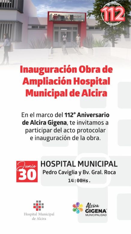 Alcira Gigena prepara los festejos de su 112º aniversario