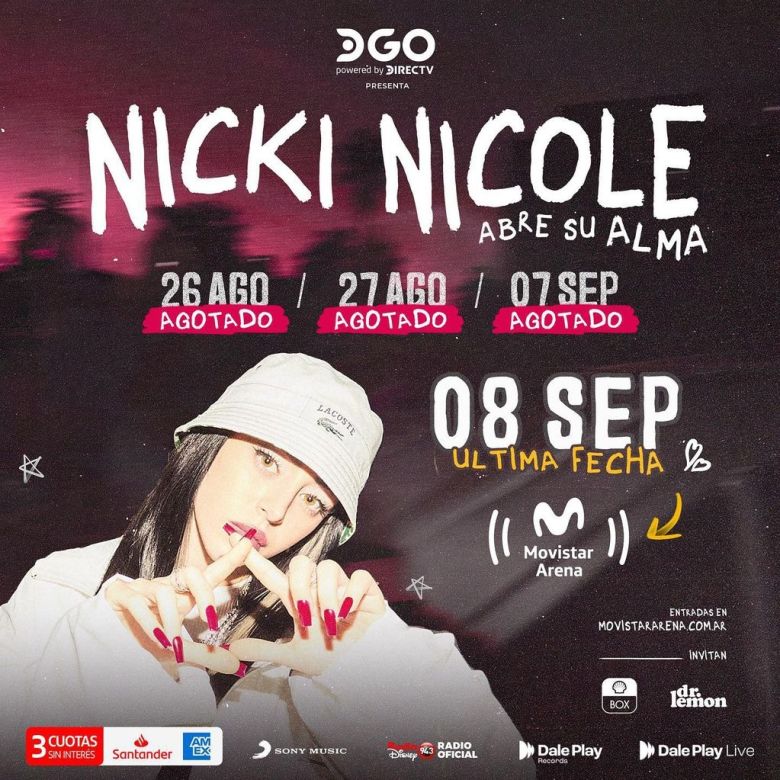 Nicki Nicole anunció la última fecha en el Movistar Arena: cuándo será y precios de entradas 