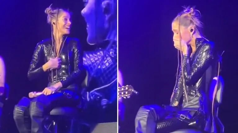 Tini Stoessel lloró en pleno concierto al escuchar un mensaje que le mandó Alejandro Sanz