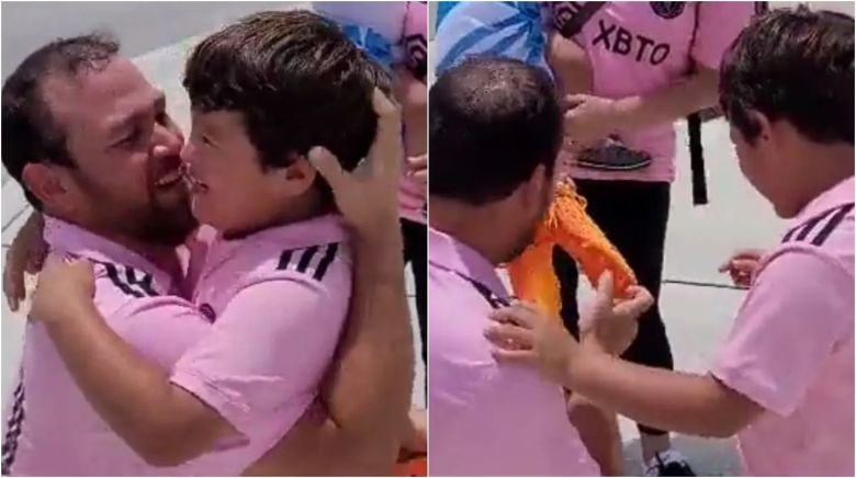 Soñaba con tener algo de Lionel Messi y su papá se lo cumplió